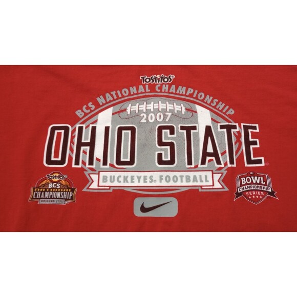 Nike Team Ohio State Shirt Mens 2XL XXL OSU Buckeyes Tostitos Bowl 2007 National - Picture 4 of 14